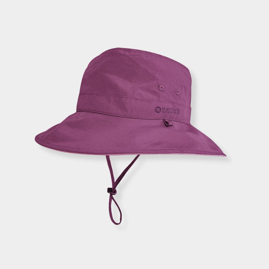 Kanut Sports Wallowa Reversible Bucket Sun Hat for Ladies - Berry Haze - L/XL