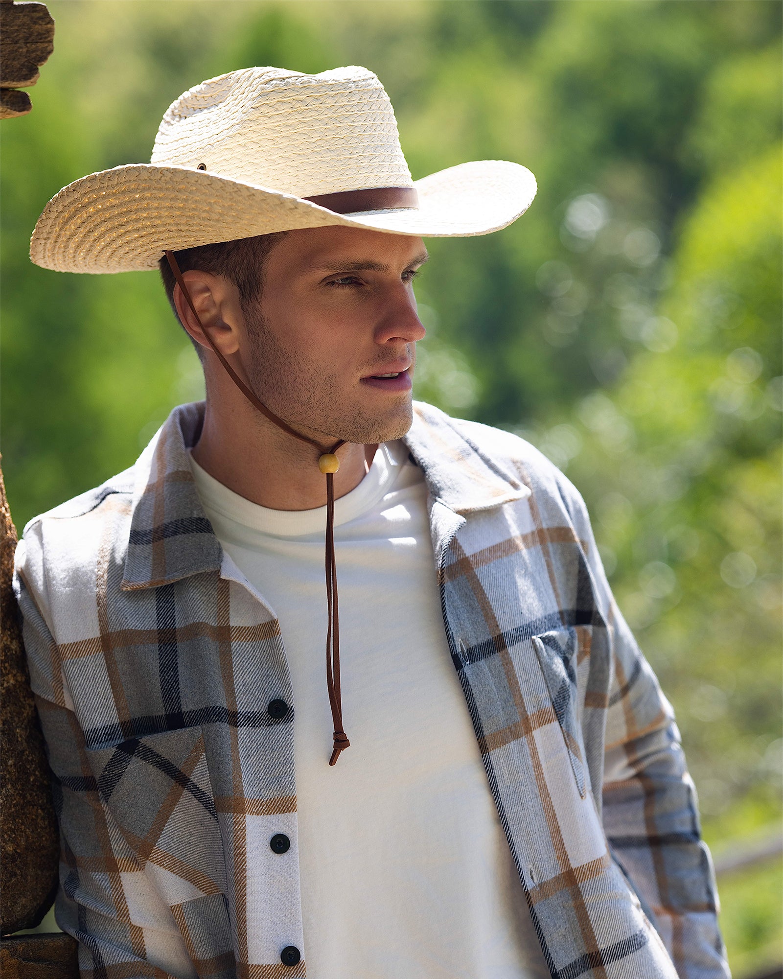 Kuna Unisex Straw Cowboy Hat with Wide Brim