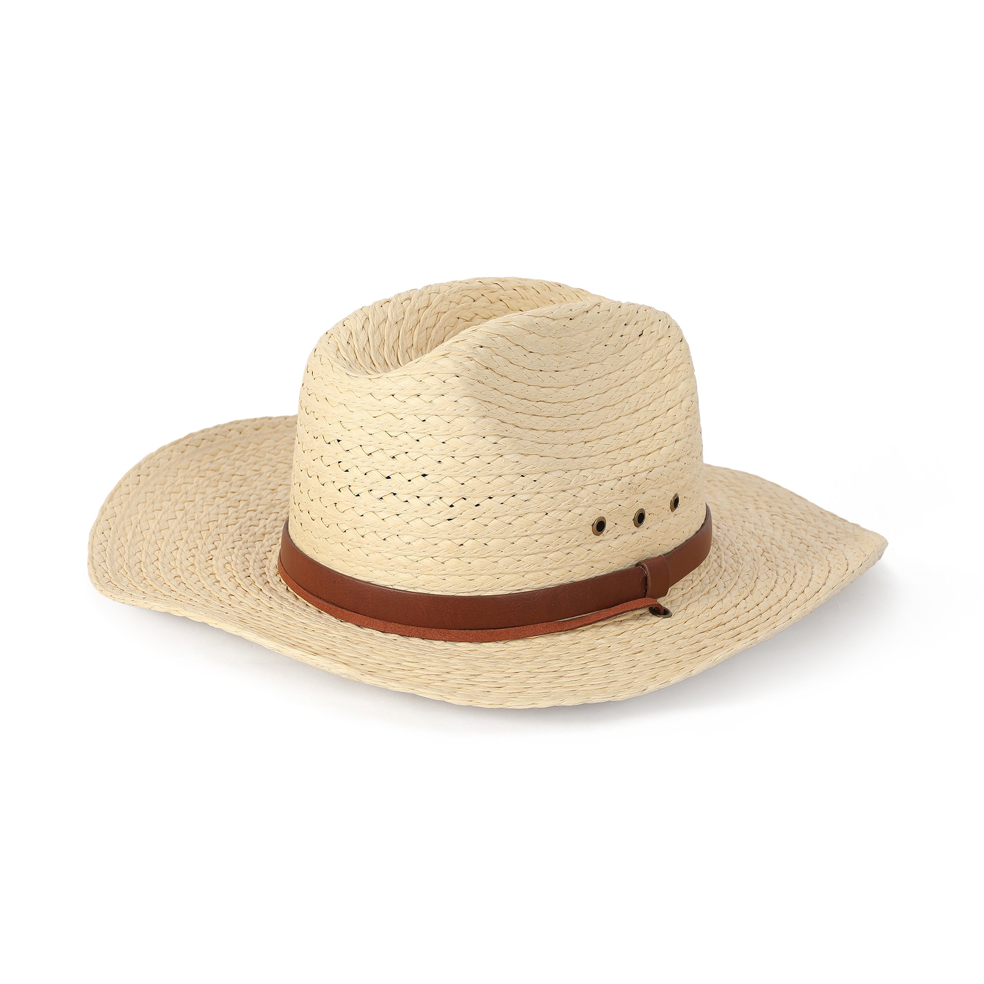 Kuna Unisex Straw Cowboy Hat with Wide Brim