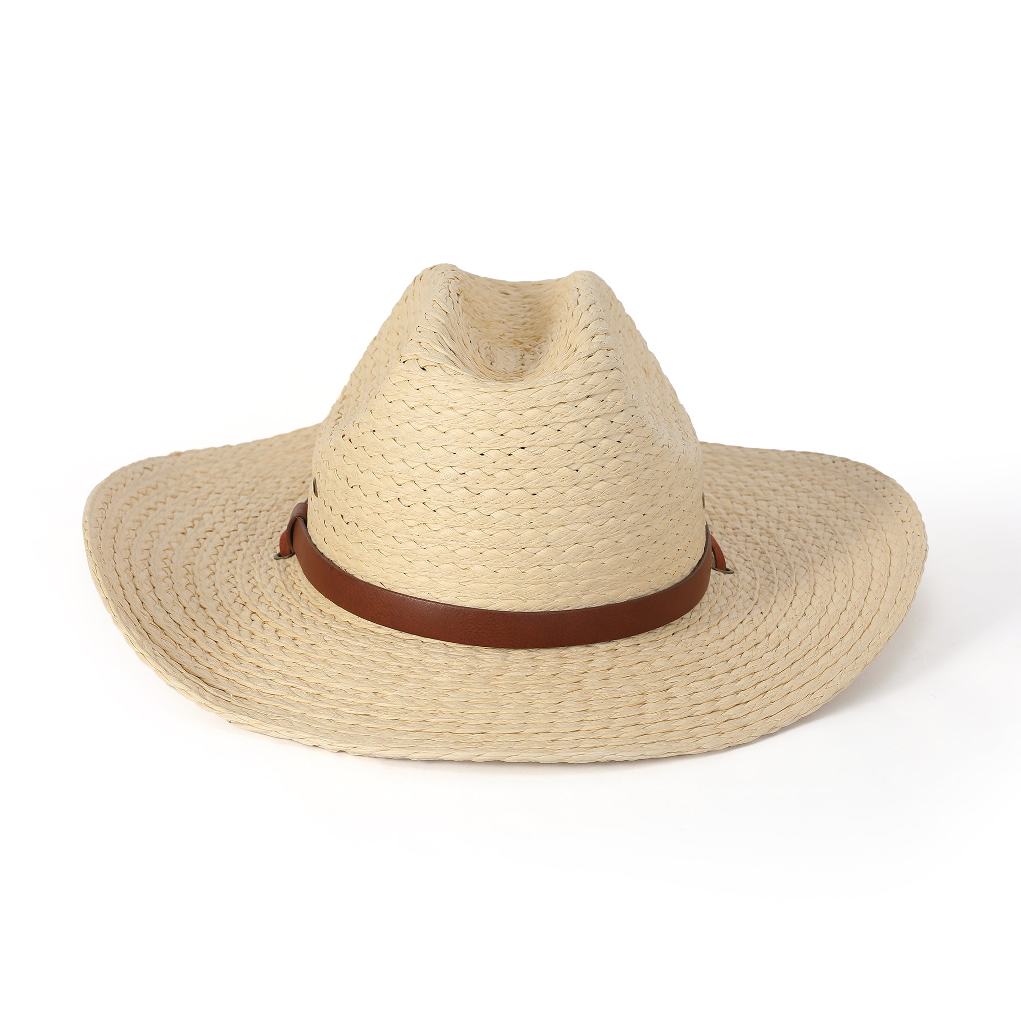 Kuna Unisex Straw Cowboy Hat with Wide Brim