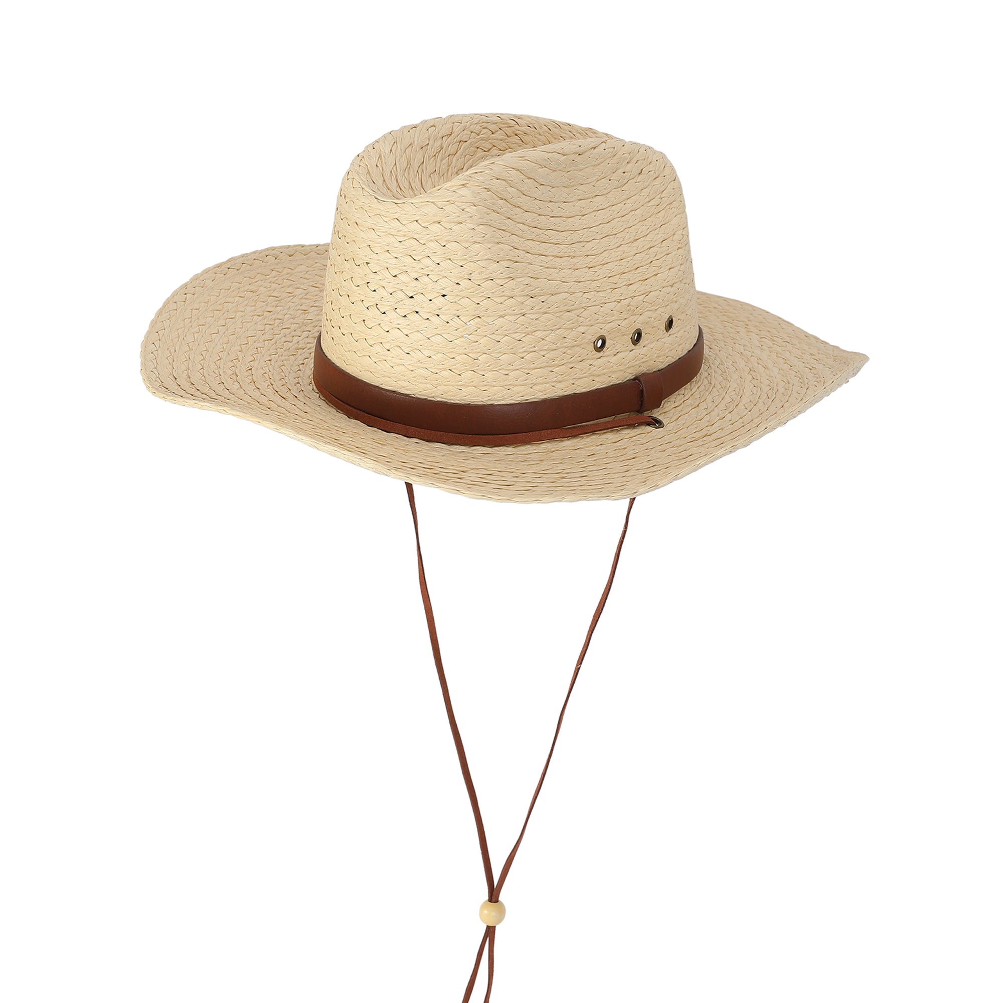 Kuna Unisex Straw Cowboy Hat with Wide Brim