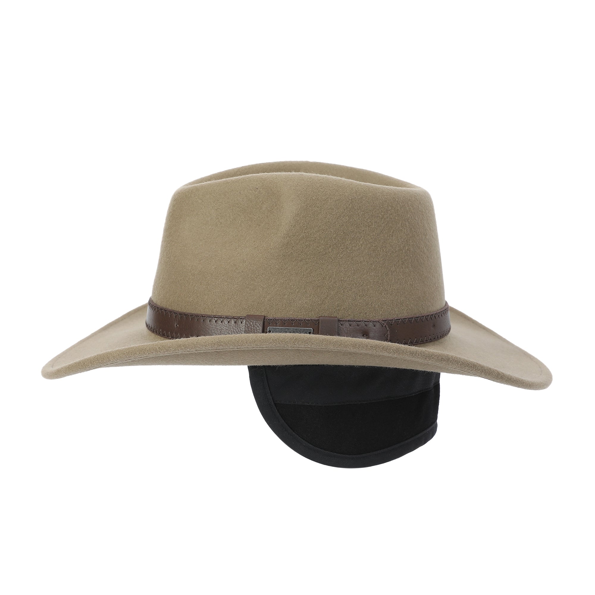 MACLEAN Western Wool Felt Hat with Hidden Wool-Blend Ear Flaps