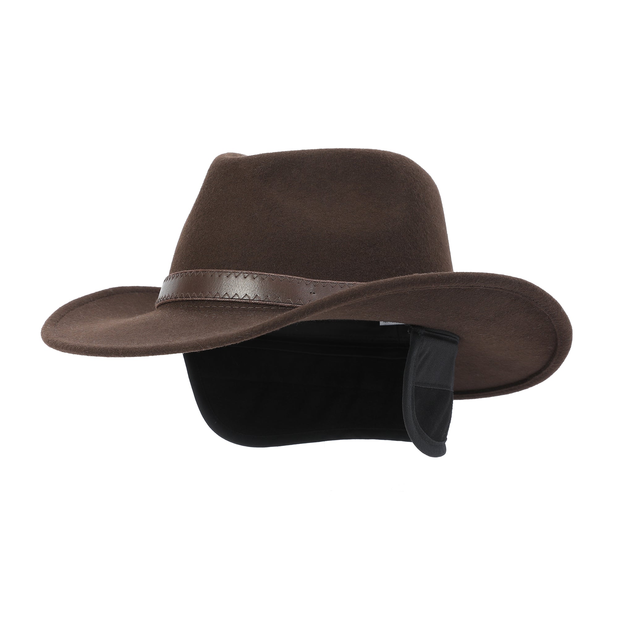 MACLEAN Western Wool Felt Hat with Hidden Wool-Blend Ear Flaps