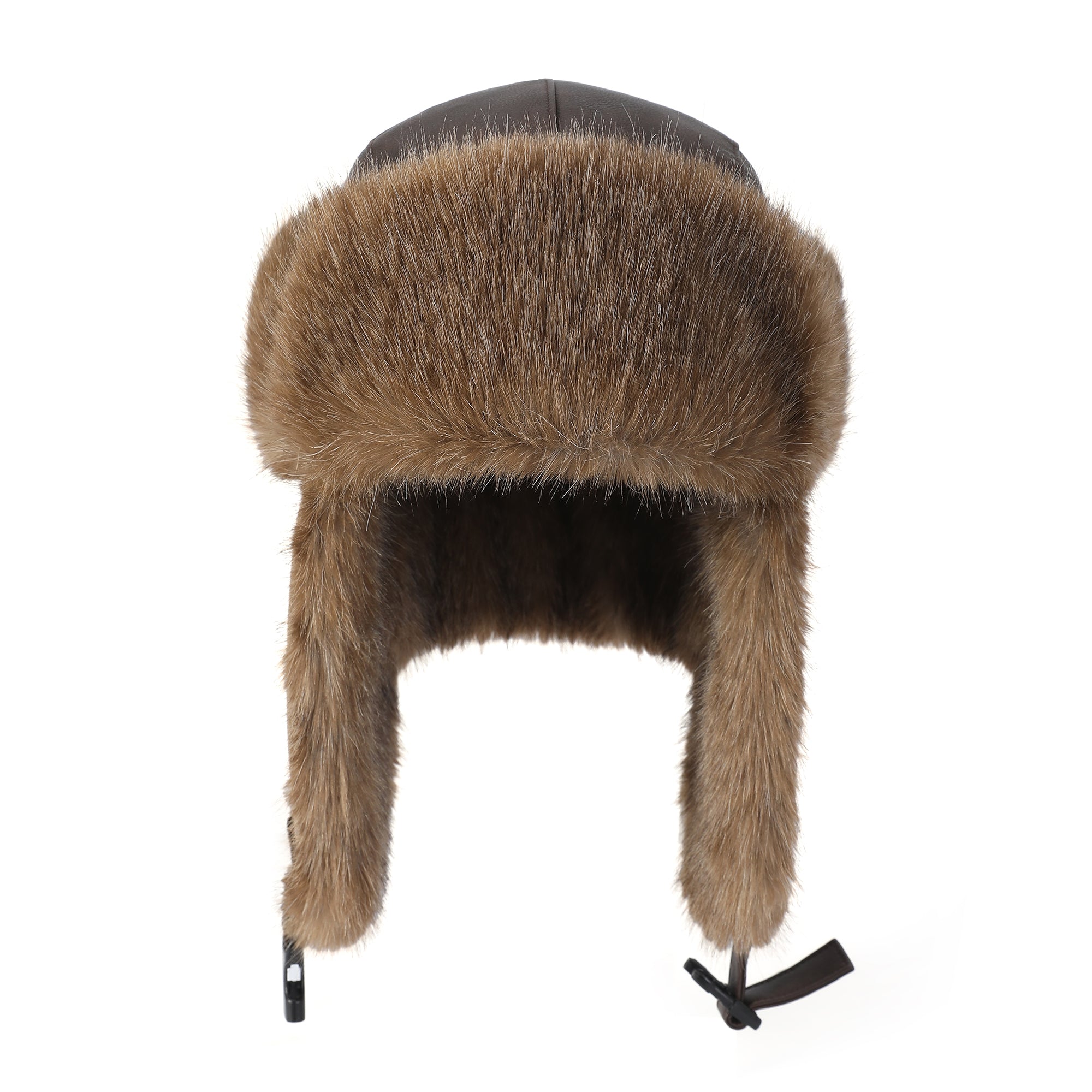 MOHAWK Faux Leather & Canvas Trapper Hat