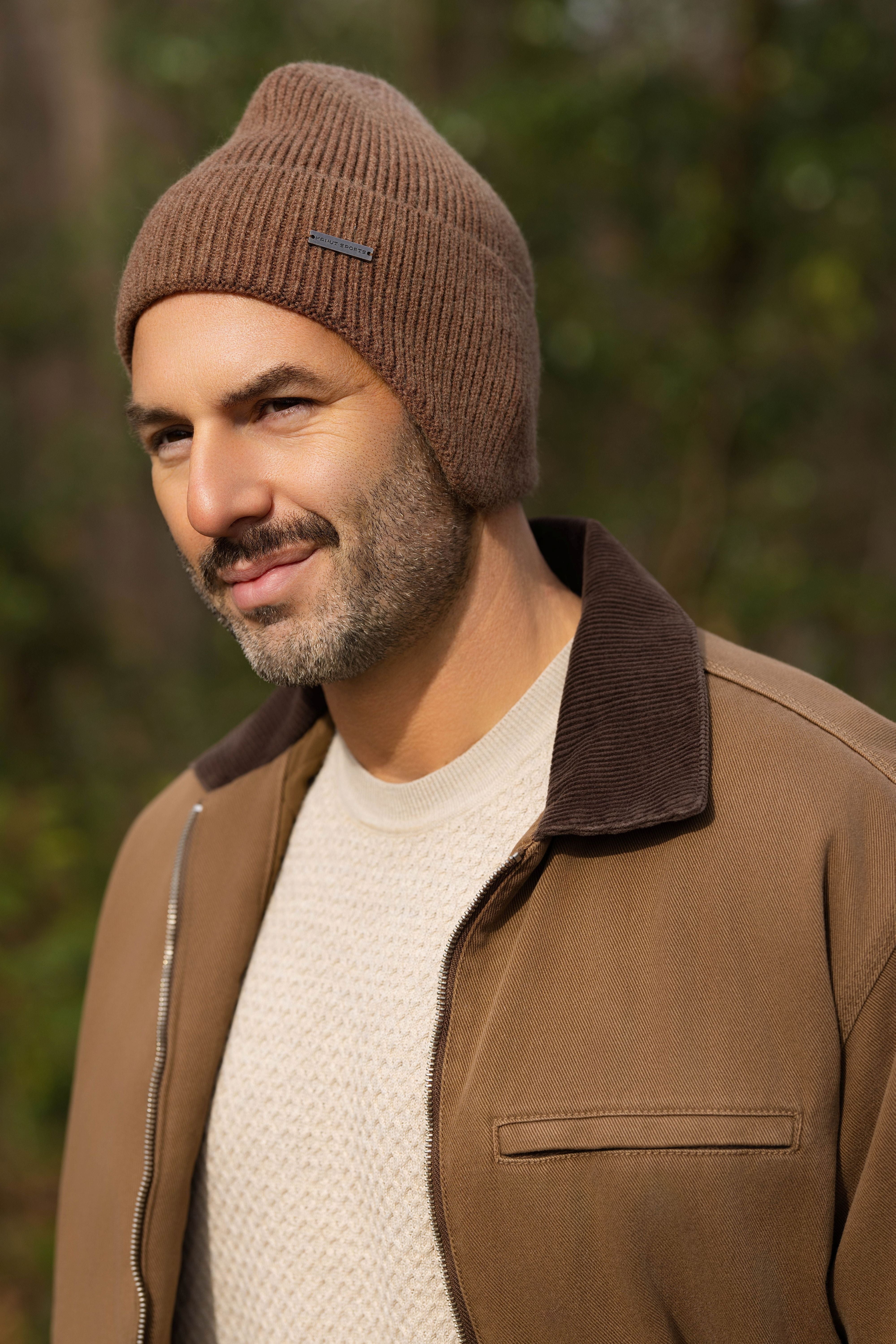 Smoky Earflap Cuff Beanie