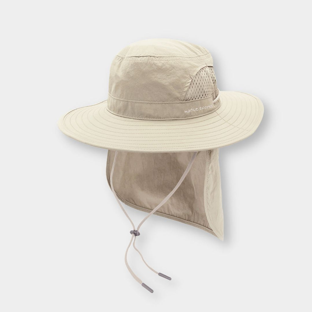 Jemez Bonnie Hat w/Tuckable Neck Drape Natural / L